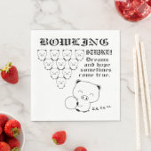 Serviette En Papier Tee de Bowling (En situation)