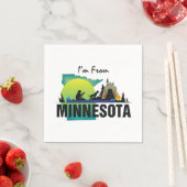 Serviette En Papier TEE Je viens du Minnesota (En situation)