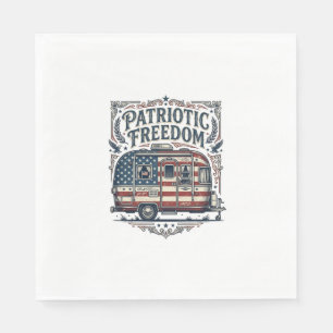 Serviette En Papier Tee-shirt graphique vectoriel de camping-car patri