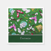 Serviette En Papier Tee Time Girly Golf (Devant)