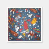 Serviette En Papier Tee Time Golf Motif 2 Napkins (Devant)