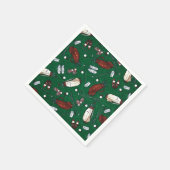 Serviette En Papier Tee Time Green Golf Motif Napkins (Coin)