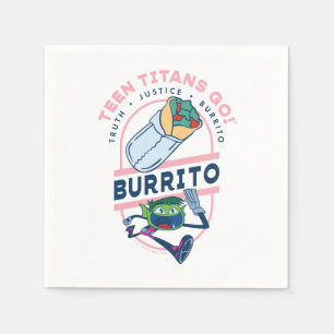 Serviette En Papier Teen Titans Go ! Beast Boy "Truth Justice Burrito"