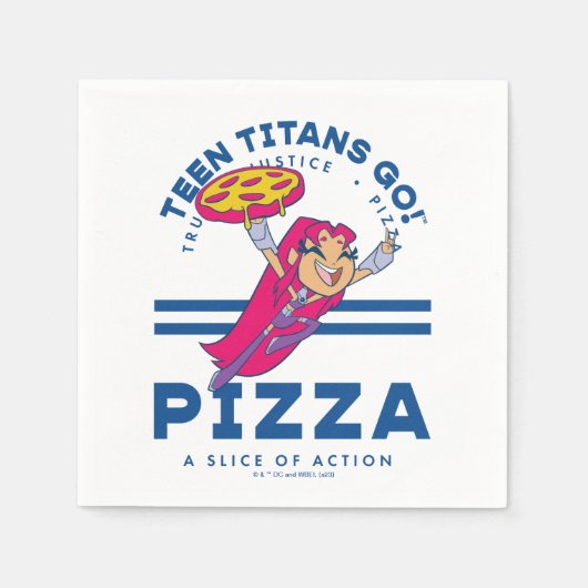 Serviette En Papier Teen Titans Go ! Starfire "Truth Justice Pizza" (Devant)