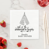 Serviette En Papier Teepee Adventure commence Baby shower papier servi (En situation)