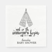 Serviette En Papier Teepee Adventure commence Baby shower papier servi (Devant)