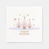 Serviette En Papier Teepee Spa fête d'anniversaire (Devant)