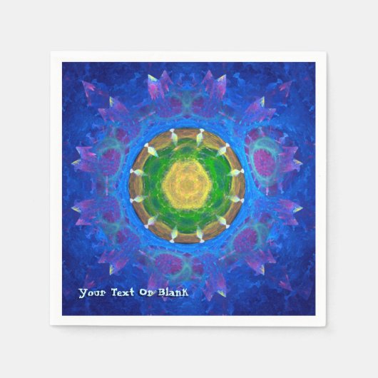 Serviette En Papier Teinture à tarte bleu-vert (Devant)