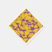 Serviette En Papier Teinture à tarte violette et jaune (Coin)