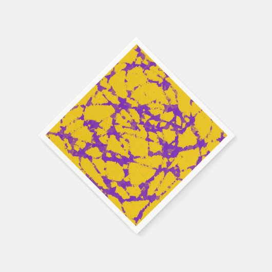 Serviette En Papier Teinture à tarte violette et jaune (Coin)