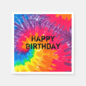 Serviette En Papier teinture de cravate de néon psychédélique sauvage  (Devant)