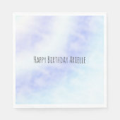 Serviette En Papier Teinture violet blanc Aqua Blue Tie (Devant)