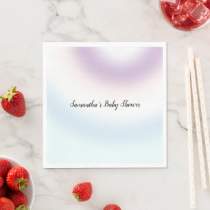 Serviette En Papier Teinture violet blanc bleu Tie