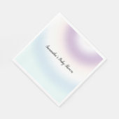Serviette En Papier Teinture violet blanc bleu Tie (Coin)