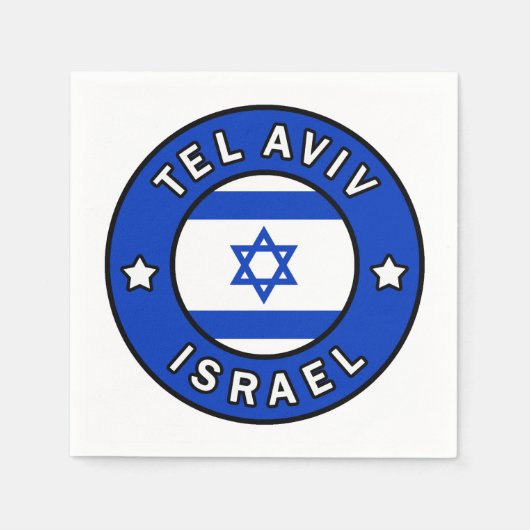 Serviette En Papier Tel Aviv Israël (Devant)