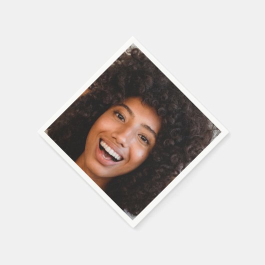 Serviette En Papier Téléchargement de la photo Selfie | Votre Fun Face (Coin)