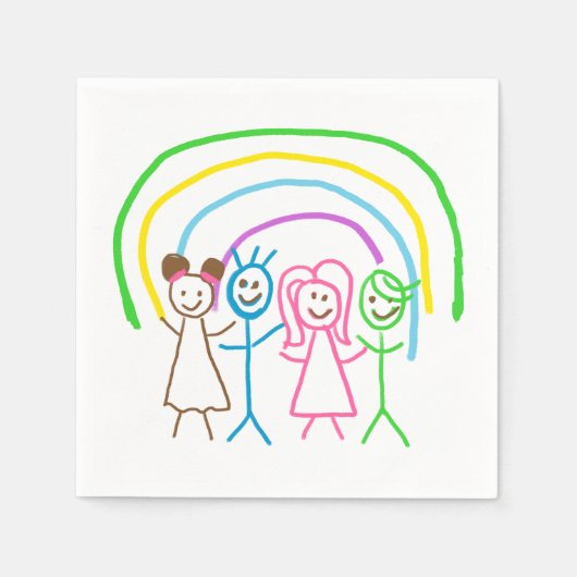 Serviette En Papier Télécharger des enfants Dessiner Transformer des e (Devant)