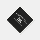 Serviette En Papier Télécharger le logo Retro-Modern noir & blanc (mod (Coin)