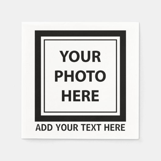 Serviette En Papier Télécharger une photo et ajouter du texte - Person (Devant)