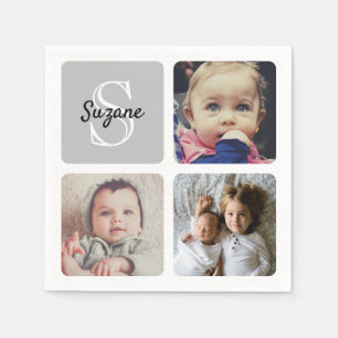 Serviette En Papier Téléchargez votre photo monogrammed