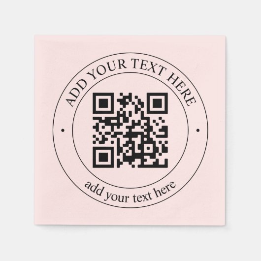 Serviette En Papier Téléchargez votre propre code QR et votre texte pe (Devant)