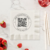 Serviette En Papier Téléchargez votre propre code QR et votre texte pe (En situation)