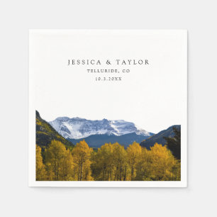 Serviette En Papier Telluride Mariage Photo personnalisée Cocktails se