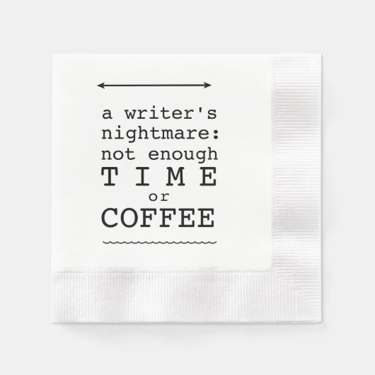 Serviette En Papier Témoin de cauchemar d'un écrivain (Devant)