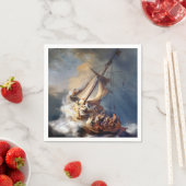 Serviette En Papier Tempête de Rembrandt sur le lac de Galilée (En situation)