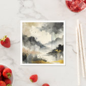 Serviette En Papier Tempête d'or (En situation)