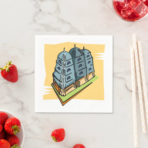 Serviette En Papier Temple bouddhiste Papier Religieux serviettes