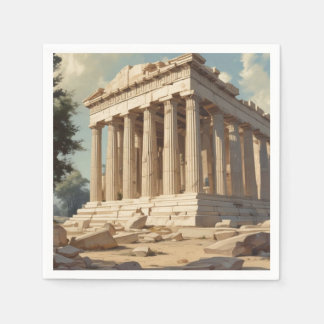 Serviette En Papier Temple du Parthénon de la Grèce Vintage voyage Ath