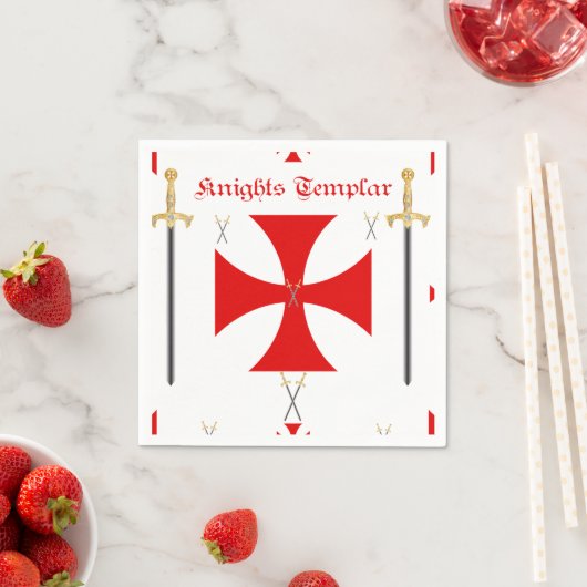 Serviette En Papier Templier des Chevaliers (En situation)