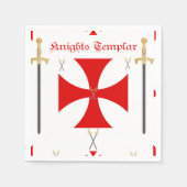Serviette En Papier Templier des Chevaliers (Devant)