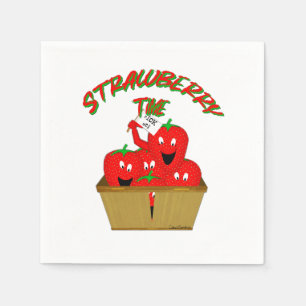 Serviette En Papier Temps de la fraise !