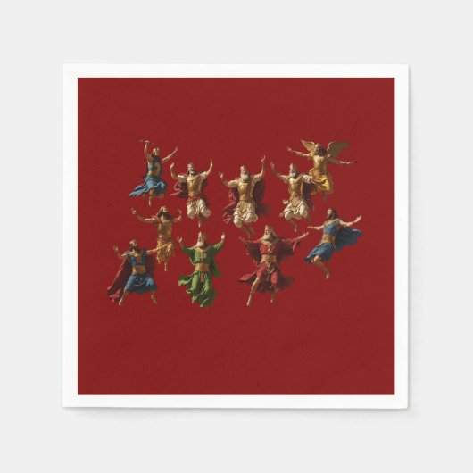 Serviette En Papier Ten Lords Leaping The Ten Commandments Vector (Devant)