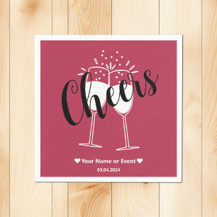 Serviette En Papier Tendance Couleur Chaud Pink Cheveux Papier serviet