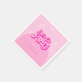 Serviette En Papier tendance Let's Go Party rose anniversaire (Coin)