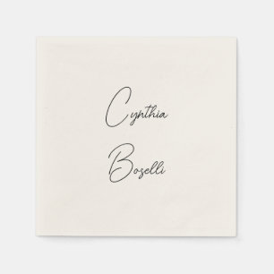 Serviette En Papier Tendance minimaliste moderne Plain simple Modèle