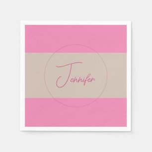 Serviette En Papier Tendance Minimaliste Moderne Plaine Simple Couleur