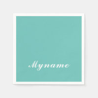 Tendance Moderne Minimaliste Chic Nom Teal Clair