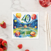 Serviette En Papier Tennis 40e anniversaire (En situation)