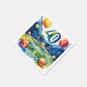 Serviette En Papier Tennis 40e anniversaire (Coin)