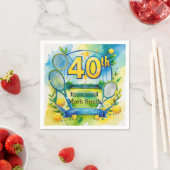 Serviette En Papier Tennis 40e anniversaire (En situation)