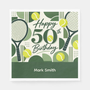 Serviette En Papier Tennis 50e anniversaire