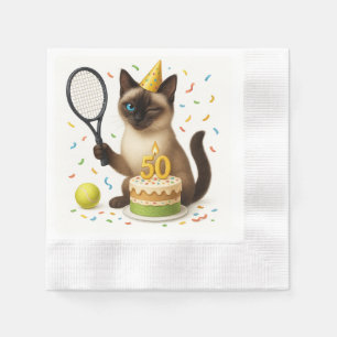 Serviette En Papier Tennis 50e anniversaire pour les Amoureux de les c