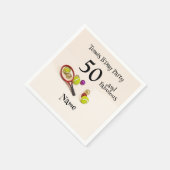 Serviette En Papier Tennis 50ème et Fabuleux fête d'anniversaire (Coin)