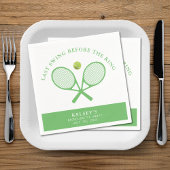 Serviette En Papier Tennis Bachelorette Dernière swing avant l'anneau