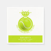 Serviette En Papier Tennis Bachelorette Dernière swing avant l'anneau (Devant)