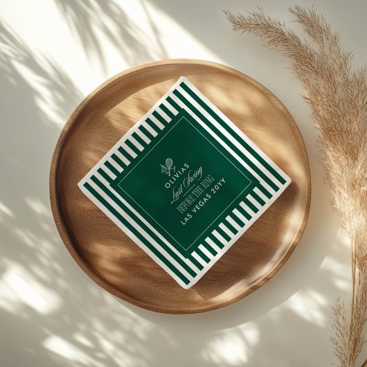 Serviette En Papier Tennis Bachelorette Last Swing Before the Ring